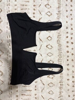 aerie Black V-Notch Scoop Swim Top